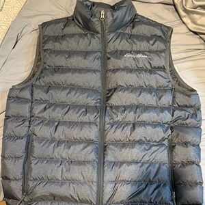Eddie Bauer Men's Charcoal Puffer Vest